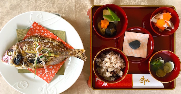 息子のお食い初めを手作りメニューでお祝い 鯛は天然ものを注文しました フリーアナウンサー 司会者 濱田麻里 オフィシャルブログ